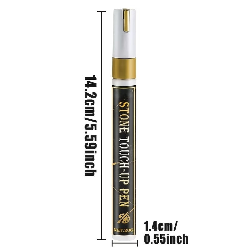 Golden Tombstone Marker Pen for Restoring Faded Grave Inscriptions
